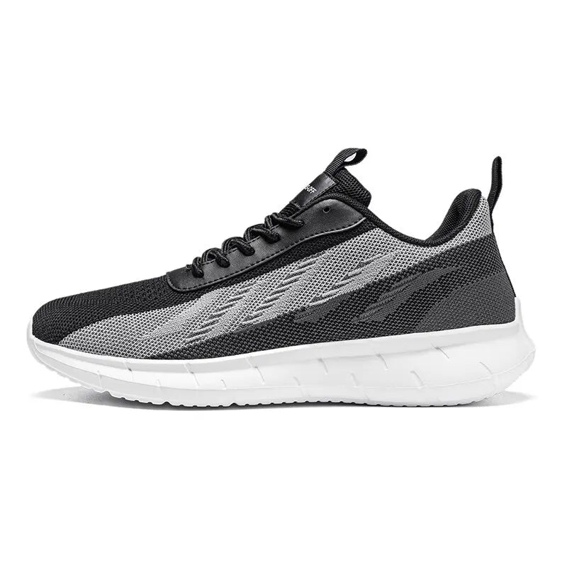 Men's Sports Sneakers Summer Breathable Outdoor Fitness Lightweight Mesh Running Shoes Comfortable Casual Shoes White Tennis Man