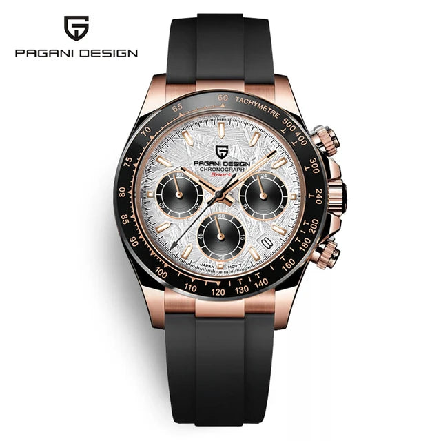 PAGANI DESIGN 40MM V2 Sky Blue Dial Classics Men Quartz Watches Sapphire Retro Chronograph Stainless Steel Waterproof Watch Men