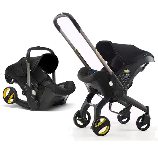Compact Baby Stroller 4 in 1 Car Seat Stroller Lightweight Pushchair All in One Travel System for Newborns Travel Pram Doona