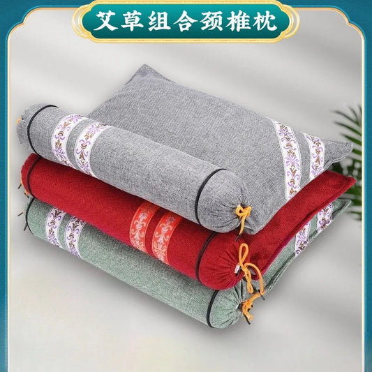 Summer Home Detachable Massage Mugwort Integrated Cervical Pillow Pure Mugwort Circular Mugwort Pillow Shoulder Cerxical Care