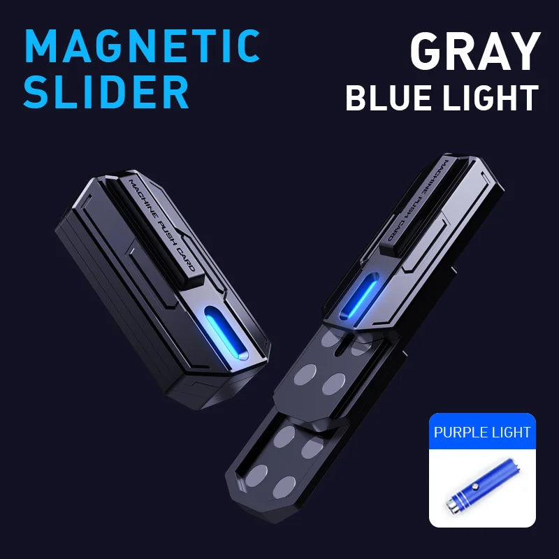 Luminous Fidget Slider Toy – Smooth Metal EDC Spinner for Anxiety & Stress Relief ADHD Focus Tool Silent Office Desk Toy