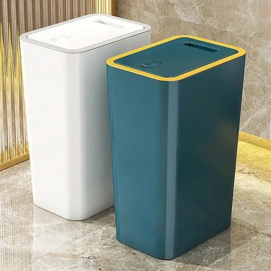 🗑️ 10L Odor-Proof Trash Can | One-Touch & Space-Saving 🗑️