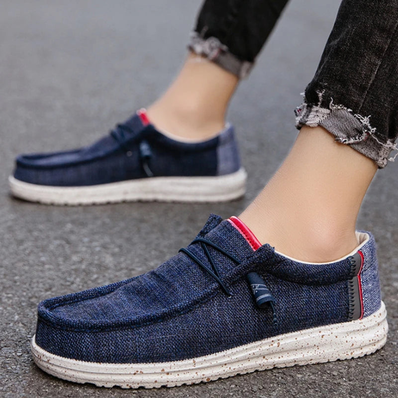 Men Canvas Shoes Lightweight Loafers Breathable Men Casual Shoes Male Vulcanized Shoe Driving Shoes Plus Size 48 Slip on Flats