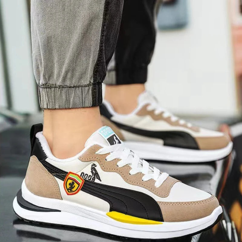 High Quality Men's Sneakers Lace-up Men Outdoor Running Shoes Comfortable Men Shoes Non-slip Casual Shoes Wear-resistant Zapatos