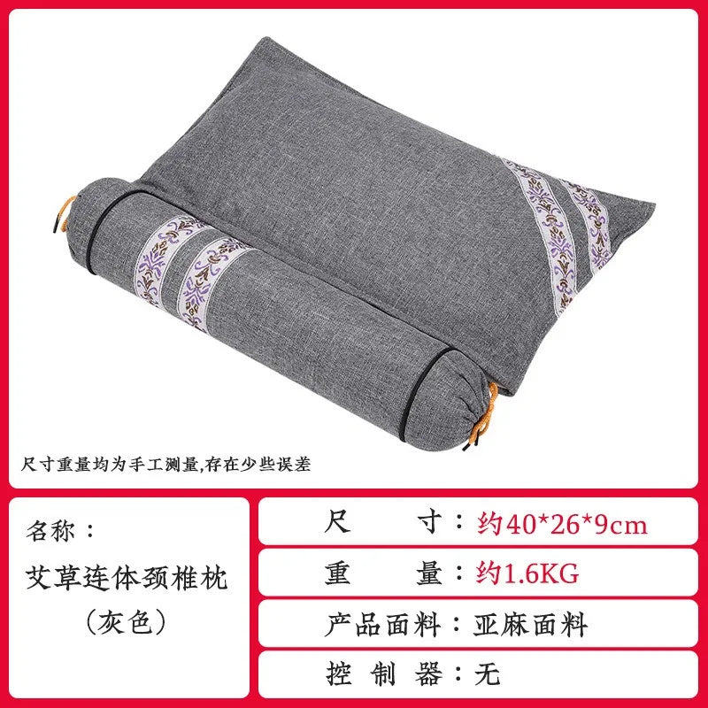 Summer Home Detachable Massage Mugwort Integrated Cervical Pillow Pure Mugwort Circular Mugwort Pillow Shoulder Cerxical Care