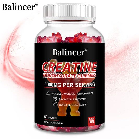 💪 Creatine Monohydrate Gummies | Pre/Post Workout Energy & Muscle Support 💪