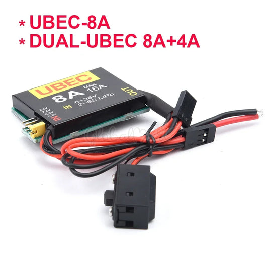 AANEW 2S-6S 6-36V UBEC 8A BEC & DUAL UBEC 8A+4A 5.2/6.0/7.4V/8.4V Servo Separate Power Supply RC Car Fix-Wing Airplane Robot Arm