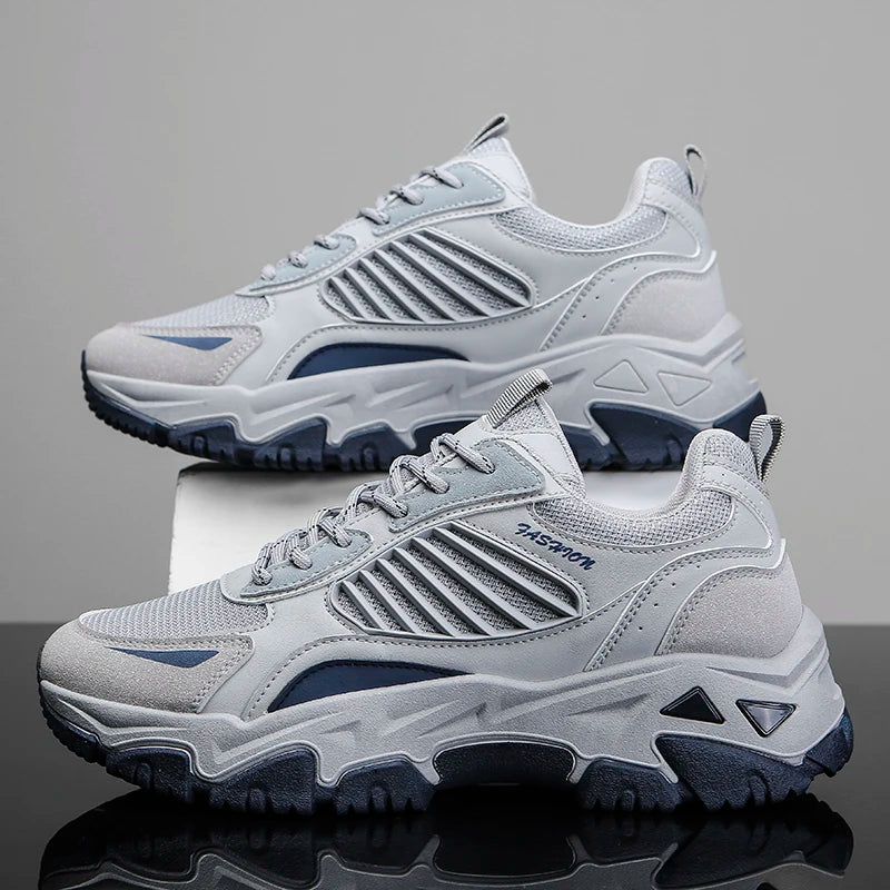 Running Tennis Non-Slip Sneakers Fashion Lace Up Comfortable  Male Men Platform Big Size Sneakers Casual Outdoor Sports Shoes