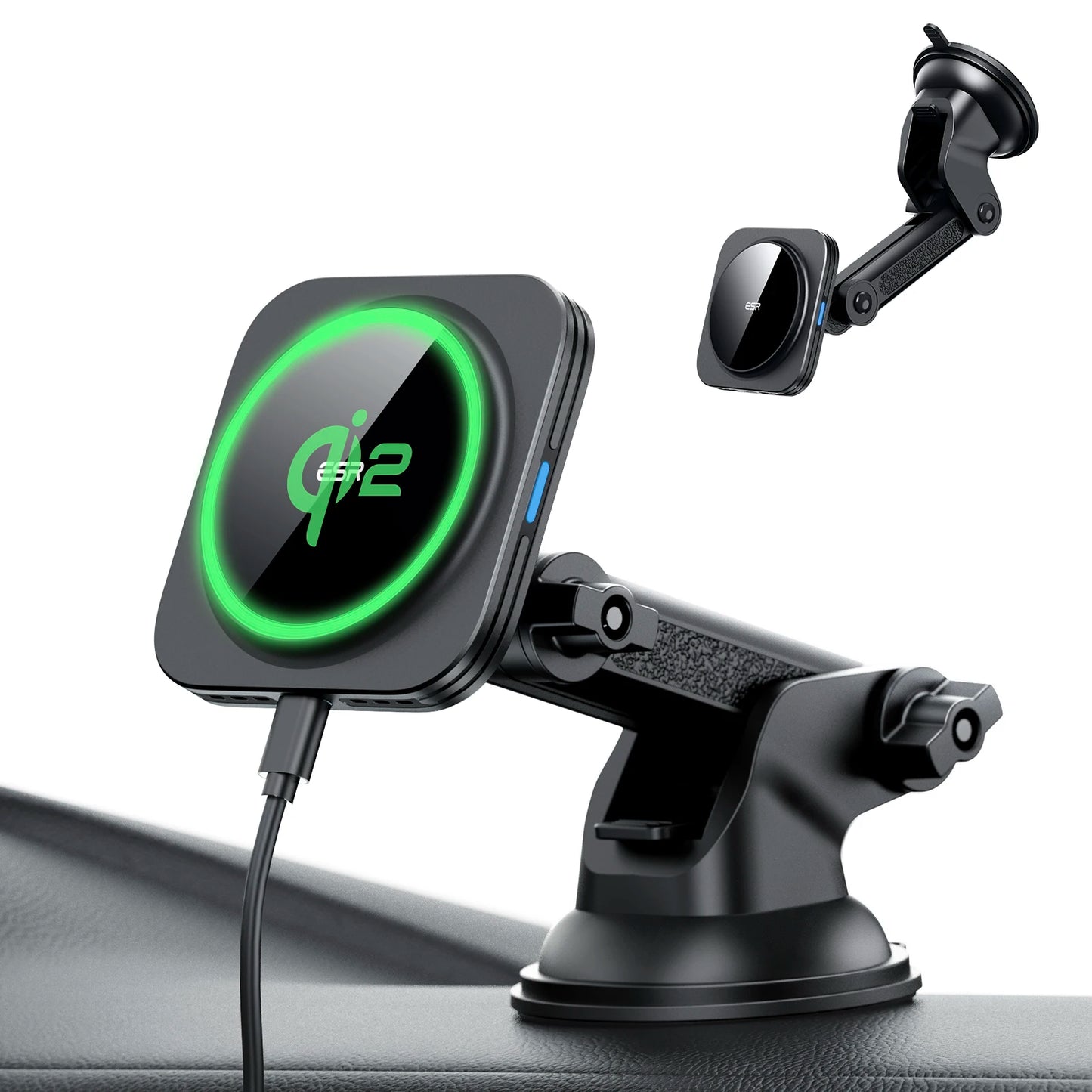 ESR for MagSafe Car Mount Charger 15W Qi2-Certified Wireless Car Charger for iPhone 16/15/14/13/12 Fast Charging Car Accessories