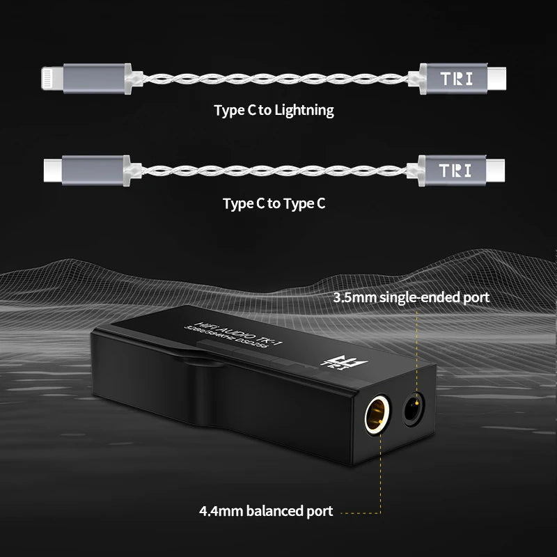 TRI TK1 Third Eye Dongle DAC AMP TypeC USB Audio HiFi Decoder Headphone Amplifier Dual CS43131for Android iOS Win10 Sound Card