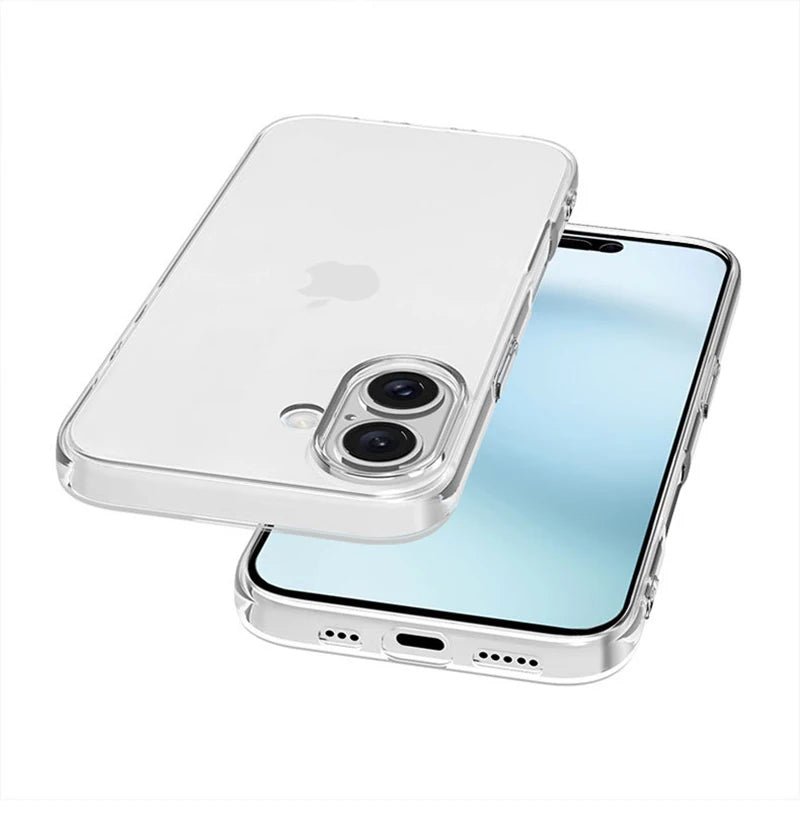 Ultra Thin Silicone Transparent TPU Case For Iphone 16 Pro Max 16E 16 Plus Fit Protective silicone Crystal clear soft Back Cover