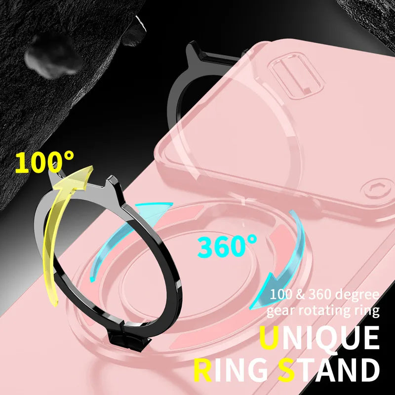 For Infinix Note 40 50 Pro Plus 4G 5G Magnetic Case ELVEV Anti-drop Heavy Duty Rugged Hard PC Ring Stand Phone Cover