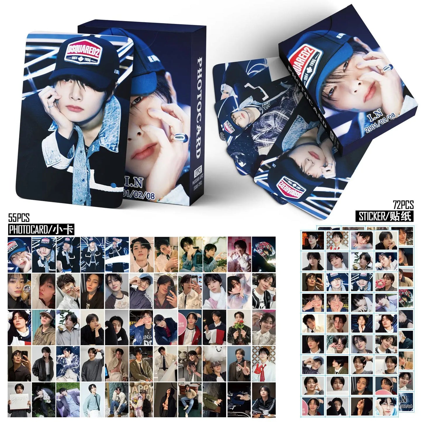 127pcs New Album KARMA HOP Photo Card Photocards Stickers Kpop Merch Lomo Cards Set Fans Collection Cards Gift