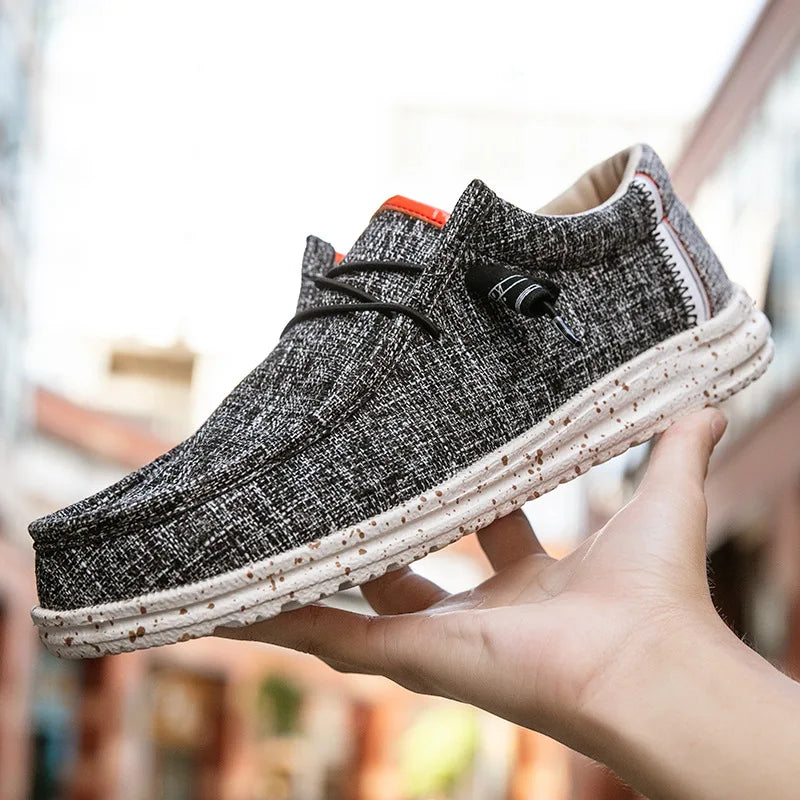 Men Canvas Shoes Lightweight Loafers Breathable Men Casual Shoes Male Vulcanized Shoe Driving Shoes Plus Size 48 Slip on Flats