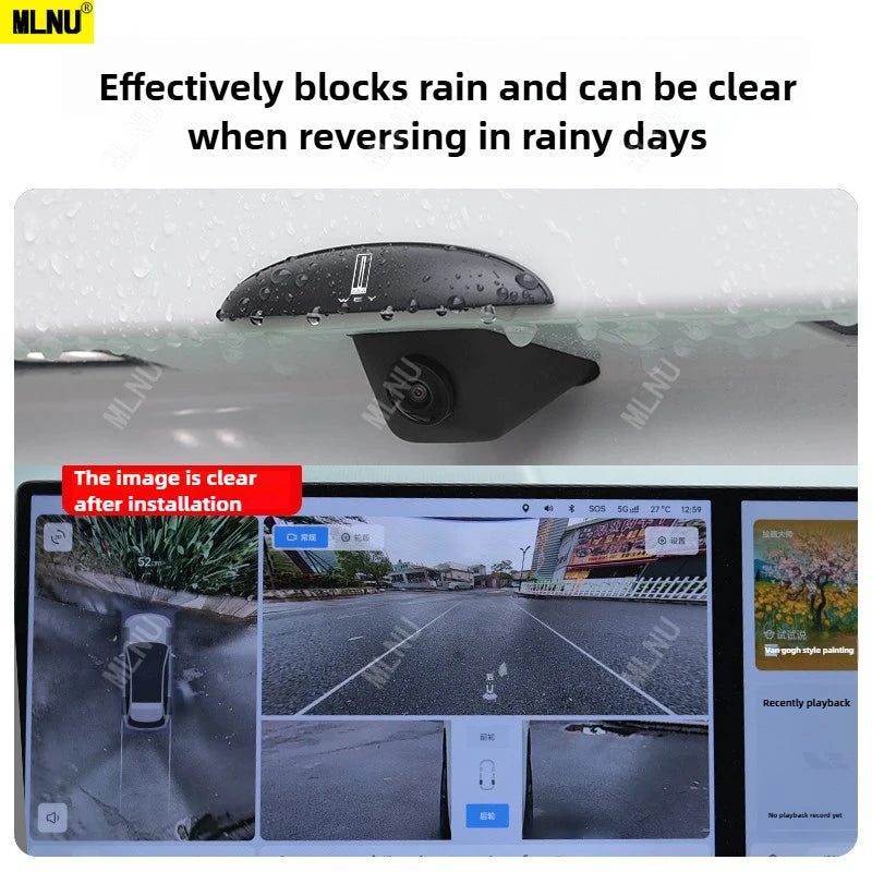 For GWM WEY Accessories 2025/2024 Car Rear Camera Rain Cover Premium ABS, Dustproof & Waterproof,Anti-Scratch Reinf 2022-2023