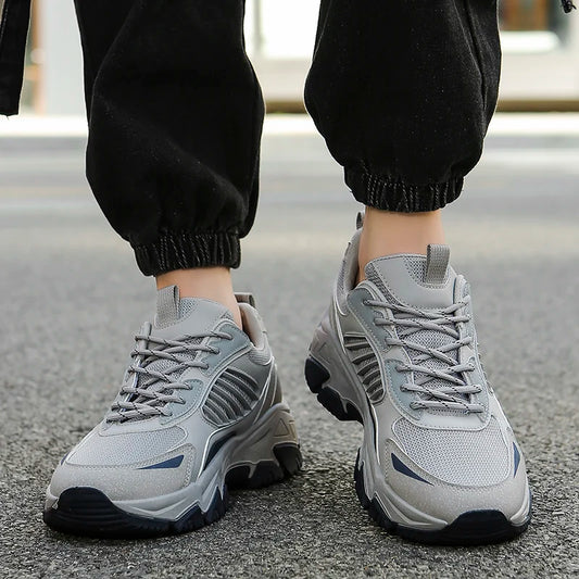 Running Tennis Non-Slip Sneakers Fashion Lace Up Comfortable  Male Men Platform Big Size Sneakers Casual Outdoor Sports Shoes