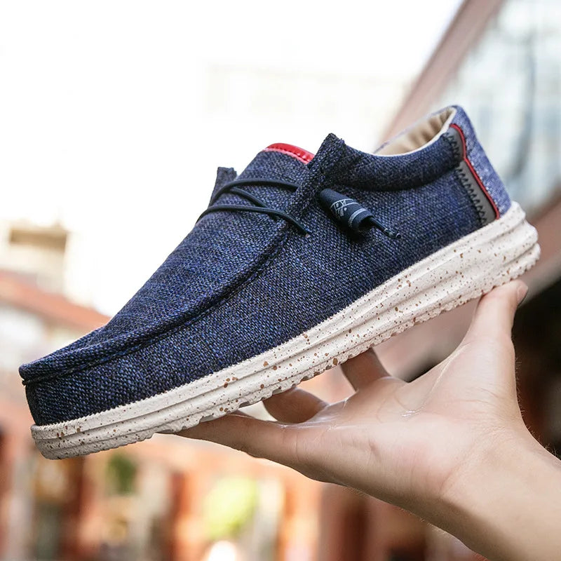 Men Canvas Shoes Lightweight Loafers Breathable Men Casual Shoes Male Vulcanized Shoe Driving Shoes Plus Size 48 Slip on Flats