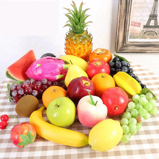 Artificial Decor Fruits Bubble Mini Simulation Fruit Apple Orange Lemon Set Crafts Festive Supplies Foam Fruit Model 38pc/set