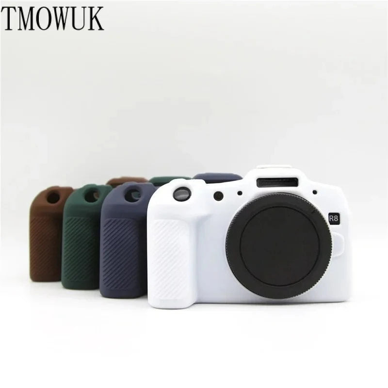 For Canon EOS R8 Camera Silicone Cover Anti-slip Grip Soft Protective Case Dustproof Anti-fall Portable Camera Bag