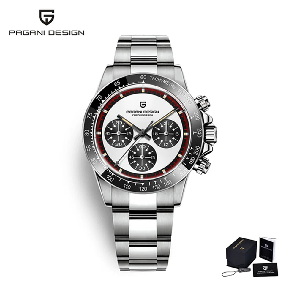 PAGANI DESIGN V2 40MM Classic Watch for Men Luxury Sapphire Glass Multi-function Chronograph Business Men's Quartz Watches