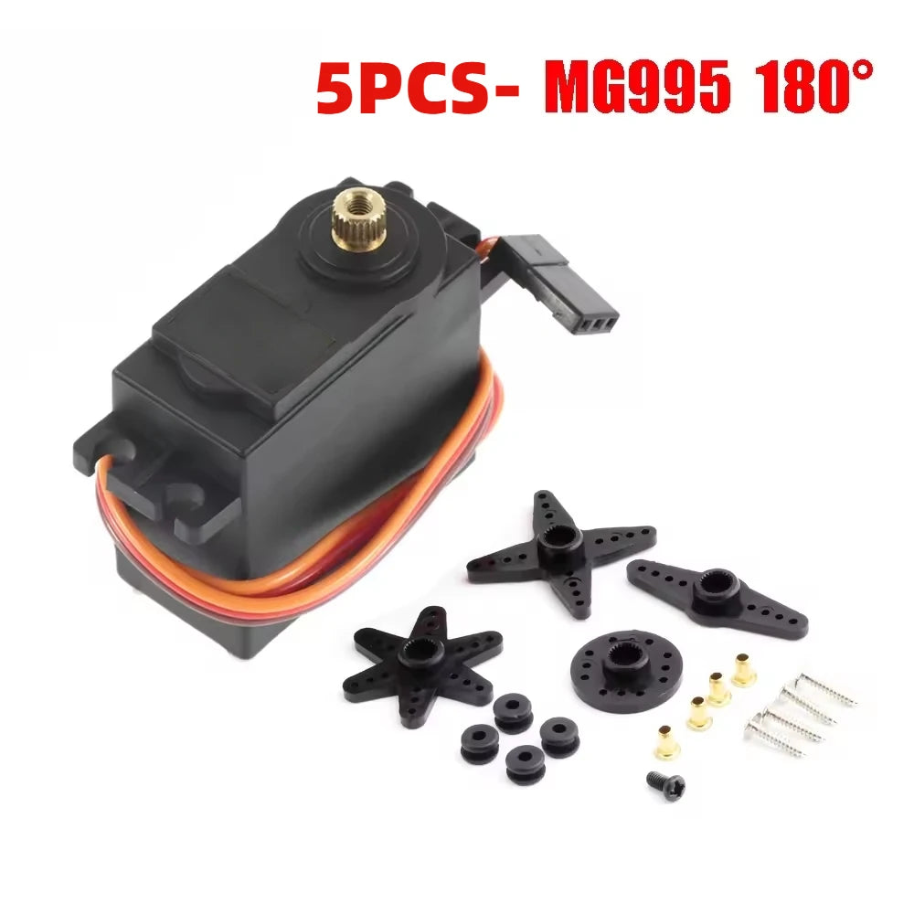MG996R MG995 Servo Motor 180 360 JR Steering Rotation MG 996 High Speed Torque Metal Gear for RC Car Helicopter Arduino Robot