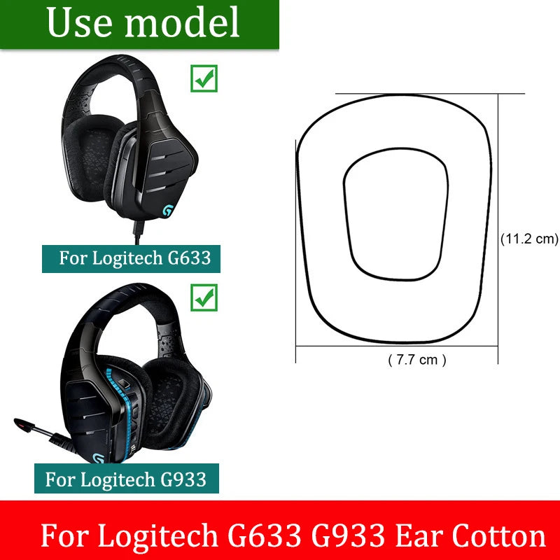 Replacement Earpads For Logitech G935 G635 G933 G633 Wireless Headphone Foam Earmuffs Cushion Accessories Earpads Cover