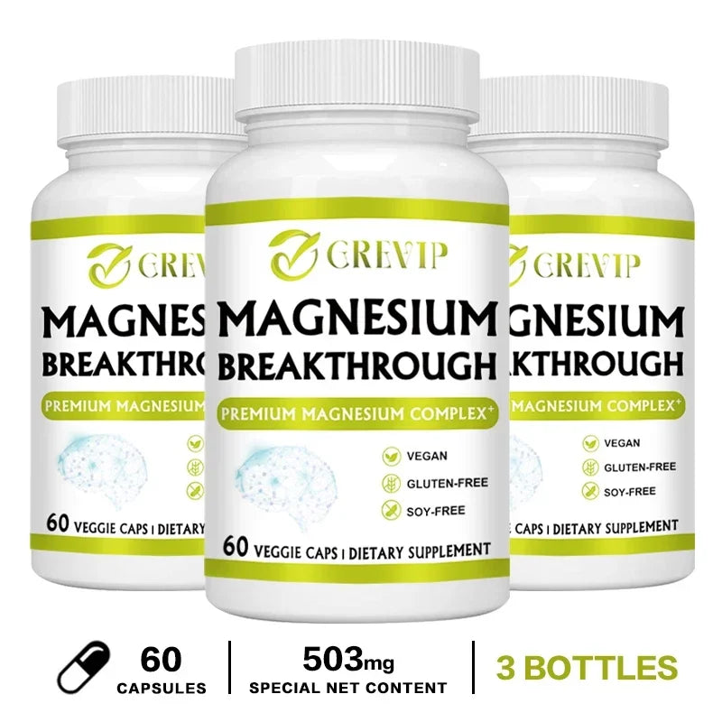 Magnesium Breakthrough - 7 Forms of Magnesium - Natural Sleep and Brain Supplement, Supports Muscle, Joint and Heart Health
