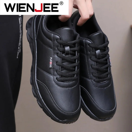 2025 Men Shoes Spring Autumn Waterproof Walking Sneakers Leisure Male Leather Sports Shoes Non-Slip Footwear