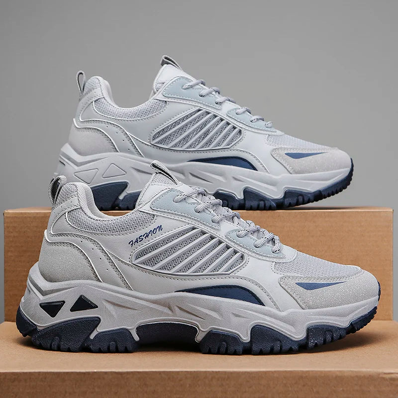 Running Tennis Non-Slip Sneakers Fashion Lace Up Comfortable  Male Men Platform Big Size Sneakers Casual Outdoor Sports Shoes