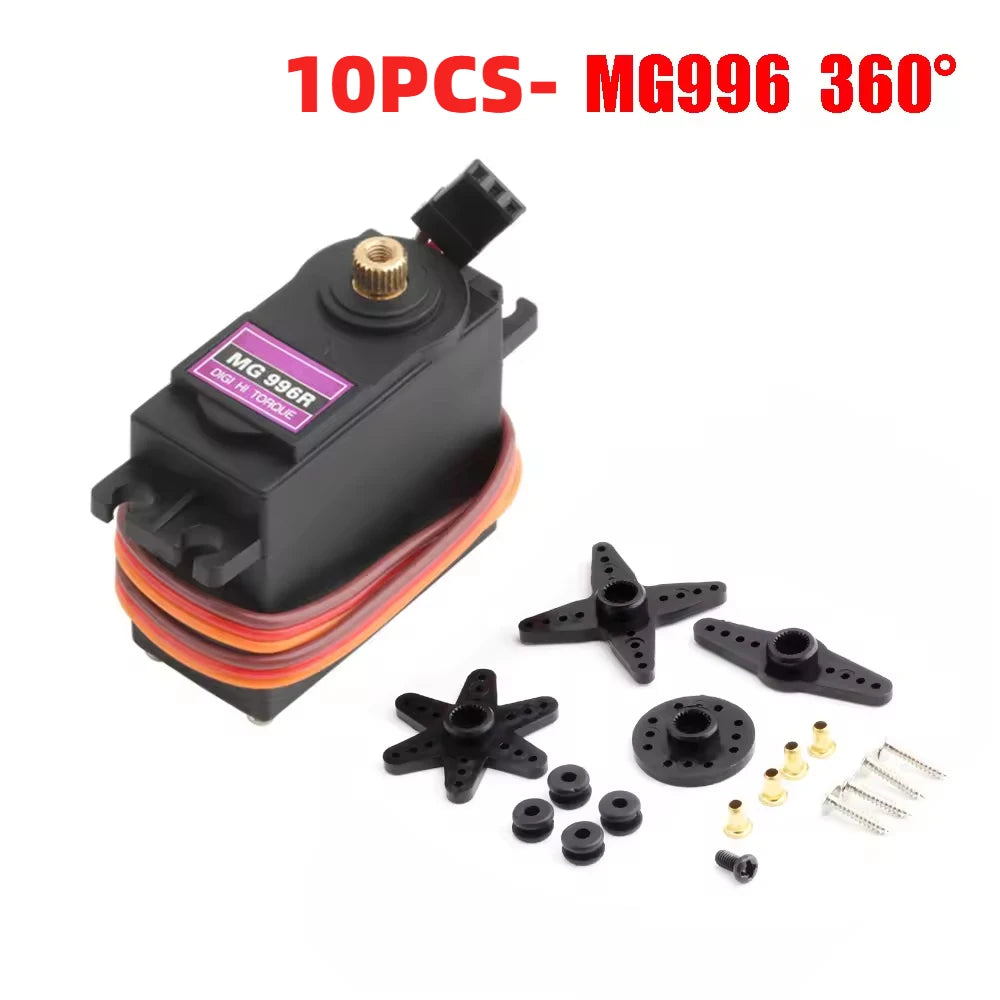 MG996R MG995 Servo Motor 180 360 JR Steering Rotation MG 996 High Speed Torque Metal Gear for RC Car Helicopter Arduino Robot