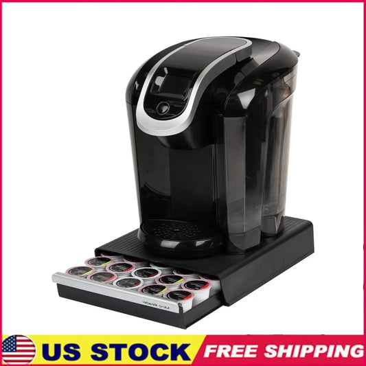 Single Serve Coffee Pod Drawer Organizer Storage 30 Pods Compact Kitchen Brewing Base Easy Maintenance Rubber Grips Stable Setup