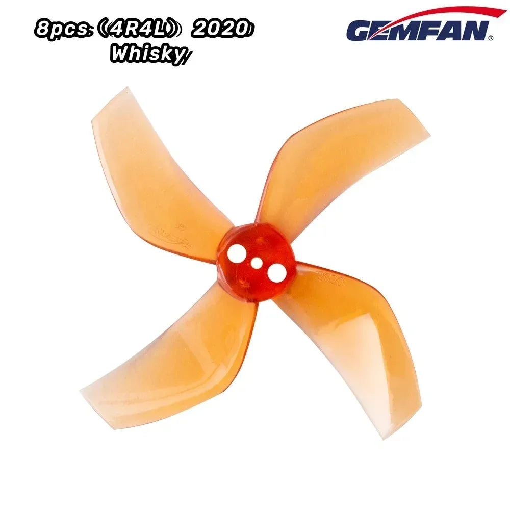 8Pcs / 4Pairs GEMFAN D51 2020 2x2x4 2inch 50.3mm 4-Blade PC Propeller 1.5mm for RC FPV Racing Freestyle Tinywhoop BETA85X Drone