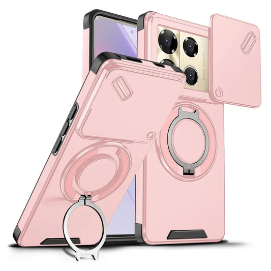 For Infinix Note 40 50 Pro Plus 4G 5G Magnetic Case ELVEV Anti-drop Heavy Duty Rugged Hard PC Ring Stand Phone Cover