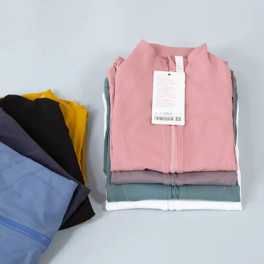 Lemon Definition Women Jacket Fashion Tight-fitting Thin Sportswear Training Running Gym Yoga Solid Color Cardigan Jacket