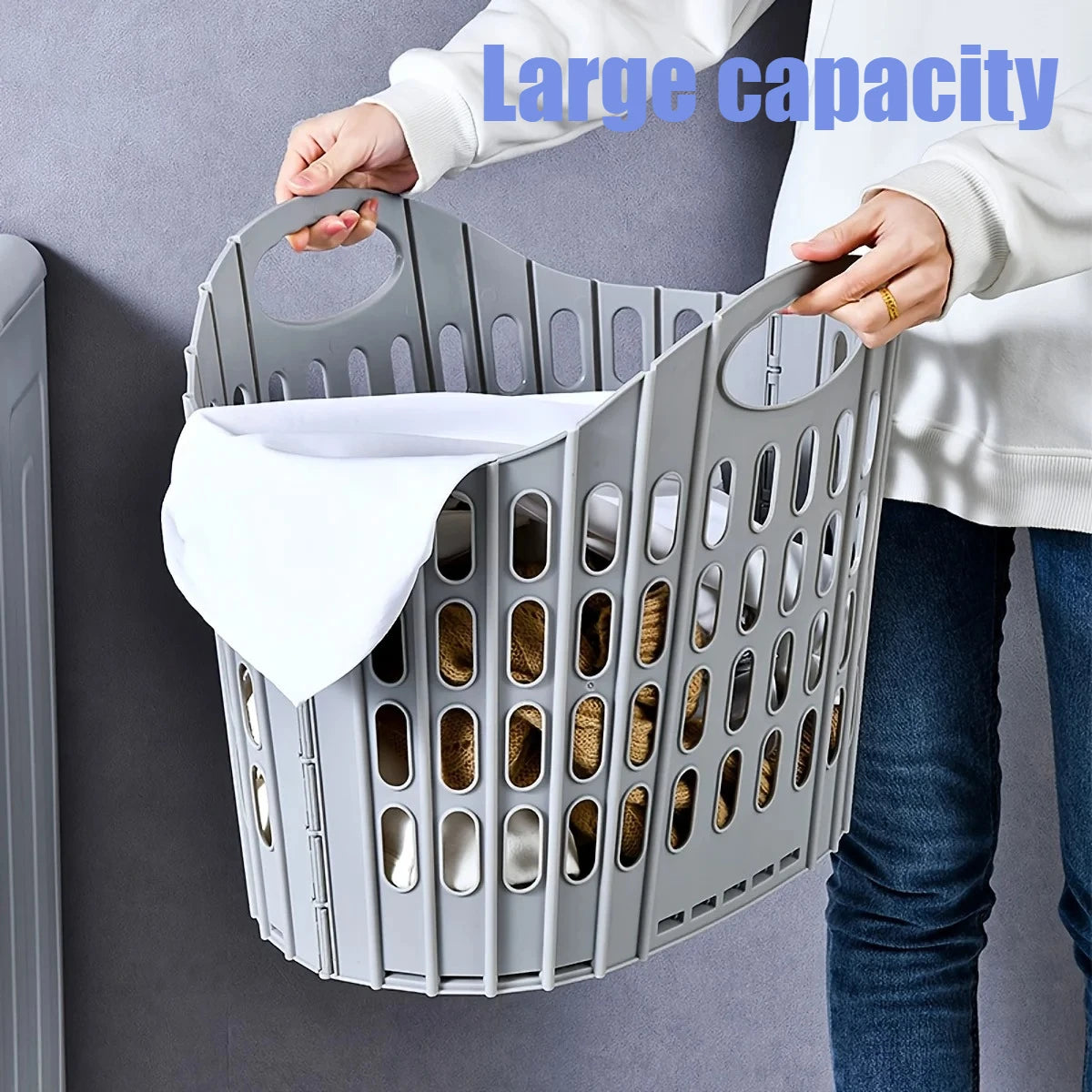 NEW Modern Foldable Laundry Basket, Multifunctional Portable with Handle for Dirty Clothes Storage Laundry Room Storage Basket