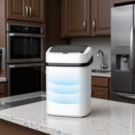13L Smart Trash Can with Lid Sensor Toilet, Creative Fully Automatic Electric Lid Opening Trash Can for Living Room and Bathroom