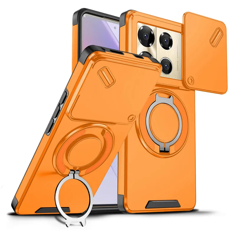 For Infinix Note 40 50 Pro Plus 4G 5G Magnetic Case ELVEV Anti-drop Heavy Duty Rugged Hard PC Ring Stand Phone Cover