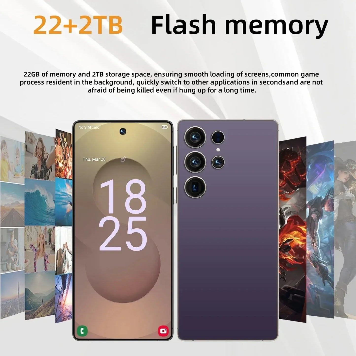 HOT 2025 new S26 Ultra original intelligent 5G dual card dual standby Android 14 system global version 8800mAh battery