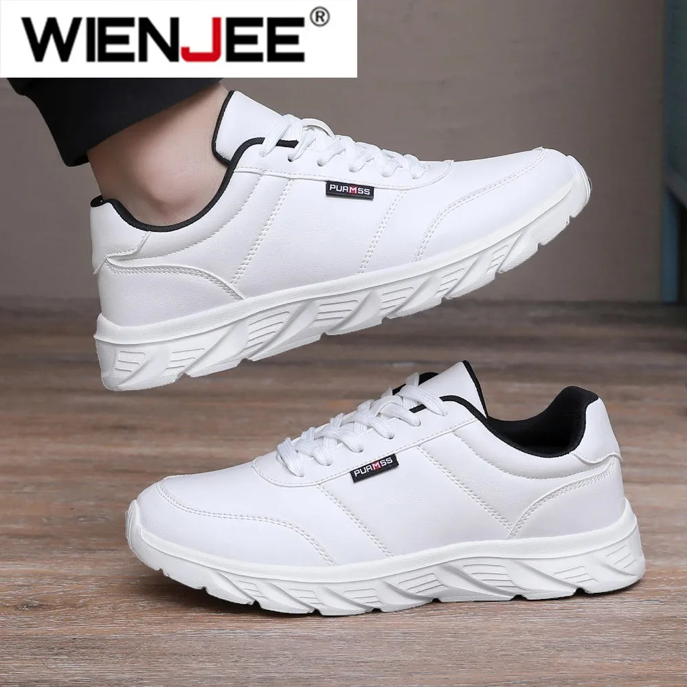 2025 Men Shoes Spring Autumn Waterproof Walking Sneakers Leisure Male Leather Sports Shoes Non-Slip Footwear