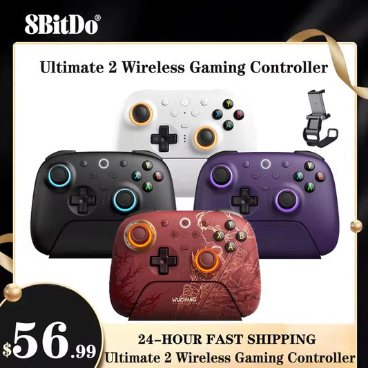 🎮 8BitDo Ultimate 2 Controller – Wireless Gamepad with TMR RGB Lighting & 8-Speed Tech 🎮
