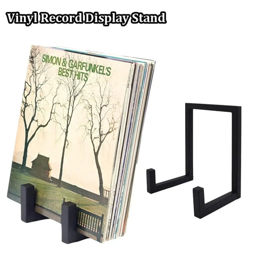 1pc Simple Metal Vinyl Record Holder Versatile Space Saving CD Storage Rack Stable Tabletop Record Holder Home Decor Organizer