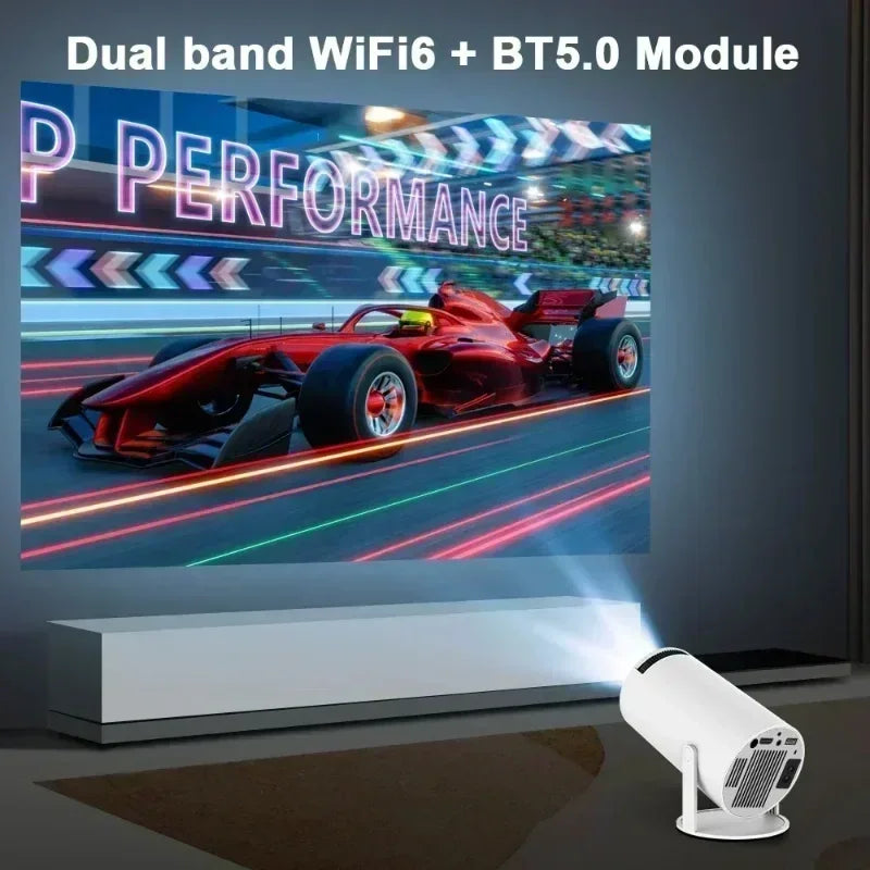 2025 Upgraded HY300PRO Mini Projector with WiFi& BT, Portable Projector 1080P/4K Support, Auto Keystone, Smart Android Proyector