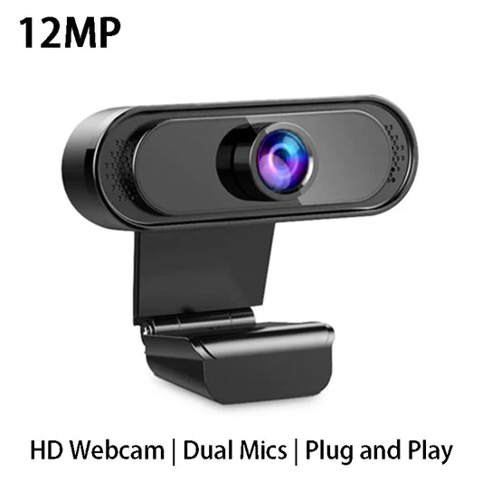 Full HD 4K Webcam Manual Focus Computer Camera with Microphone for Laptop PC USB Plug and Play Web Camera for Streaming Video