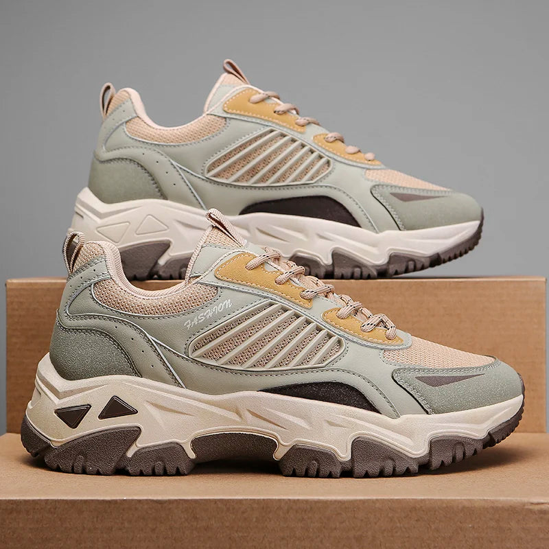 Running Tennis Non-Slip Sneakers Fashion Lace Up Comfortable  Male Men Platform Big Size Sneakers Casual Outdoor Sports Shoes