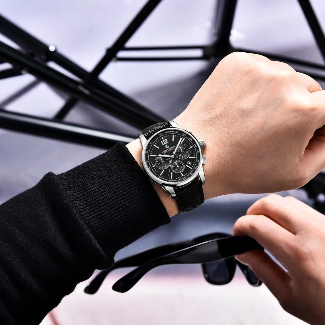 PAGANI DESIGN 2024 New Luxury Fashion Casual Men Quartz Watches VK63 100M Water Resistant Sapphire Glass Stainless Steel Watches