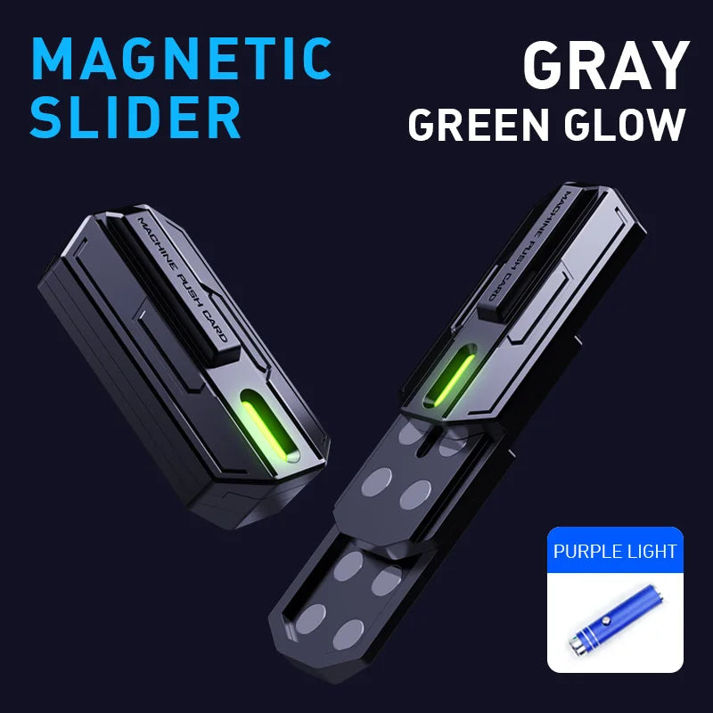 Luminous Fidget Slider Toy – Smooth Metal EDC Spinner for Anxiety & Stress Relief ADHD Focus Tool Silent Office Desk Toy