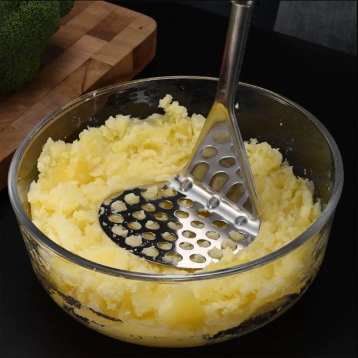 Stainless Steel Masher Beans Smasher Stainless Steel Non-Slip Manual Beans Smasher Ricer For Kitchen Cooking Baby Food