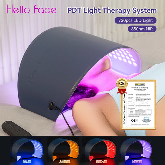 Hello Face 850nm Near Infrared PDT Light Therapy System 720 Light Sources LED Photon Beauty Device LED Face Mask Body Skin Care