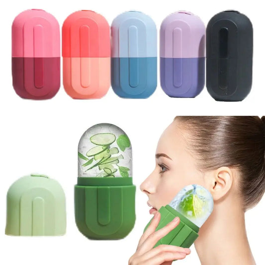 Silicone Ice Roller for Face Beauty Skin Care Tools Reusable Facial Massager Face Lifting Contouring Ice Cube Trays