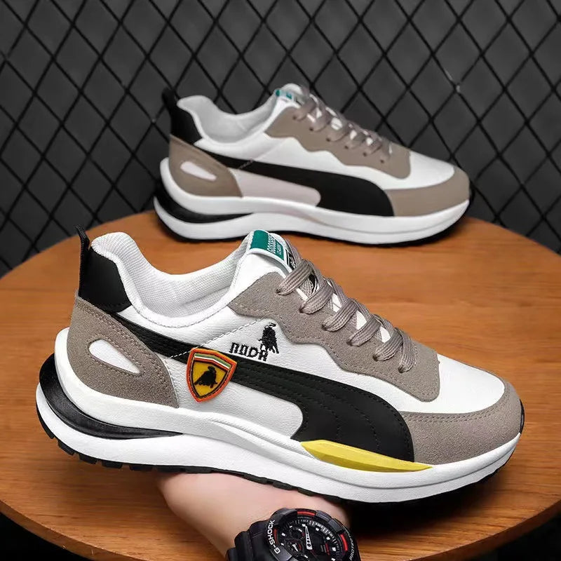 High Quality Men's Sneakers Lace-up Men Outdoor Running Shoes Comfortable Men Shoes Non-slip Casual Shoes Wear-resistant Zapatos